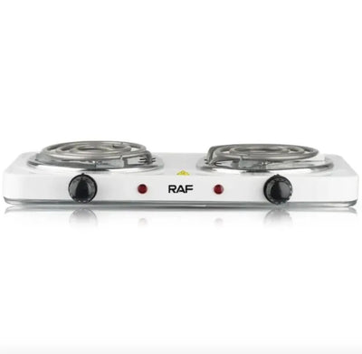 RAF Electric Stove – Dual Coil Burner, Fast Heating & Easy-To-Clean Portable Cooktop